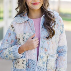 The Olivia Blue Quilted Jacket