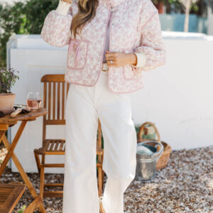 Alternative view of Just So You Pink Toile Quilted Jacket