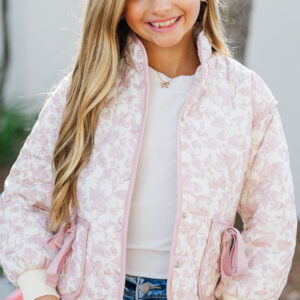 Just So You Pink Toile Quilted Jacket